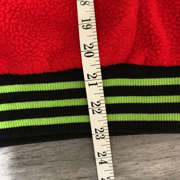 Grinch Forever 21 Hoodie Sweatshirt Size  S Red Pullover Embroidered Loose Fit - Picture 5 of 13